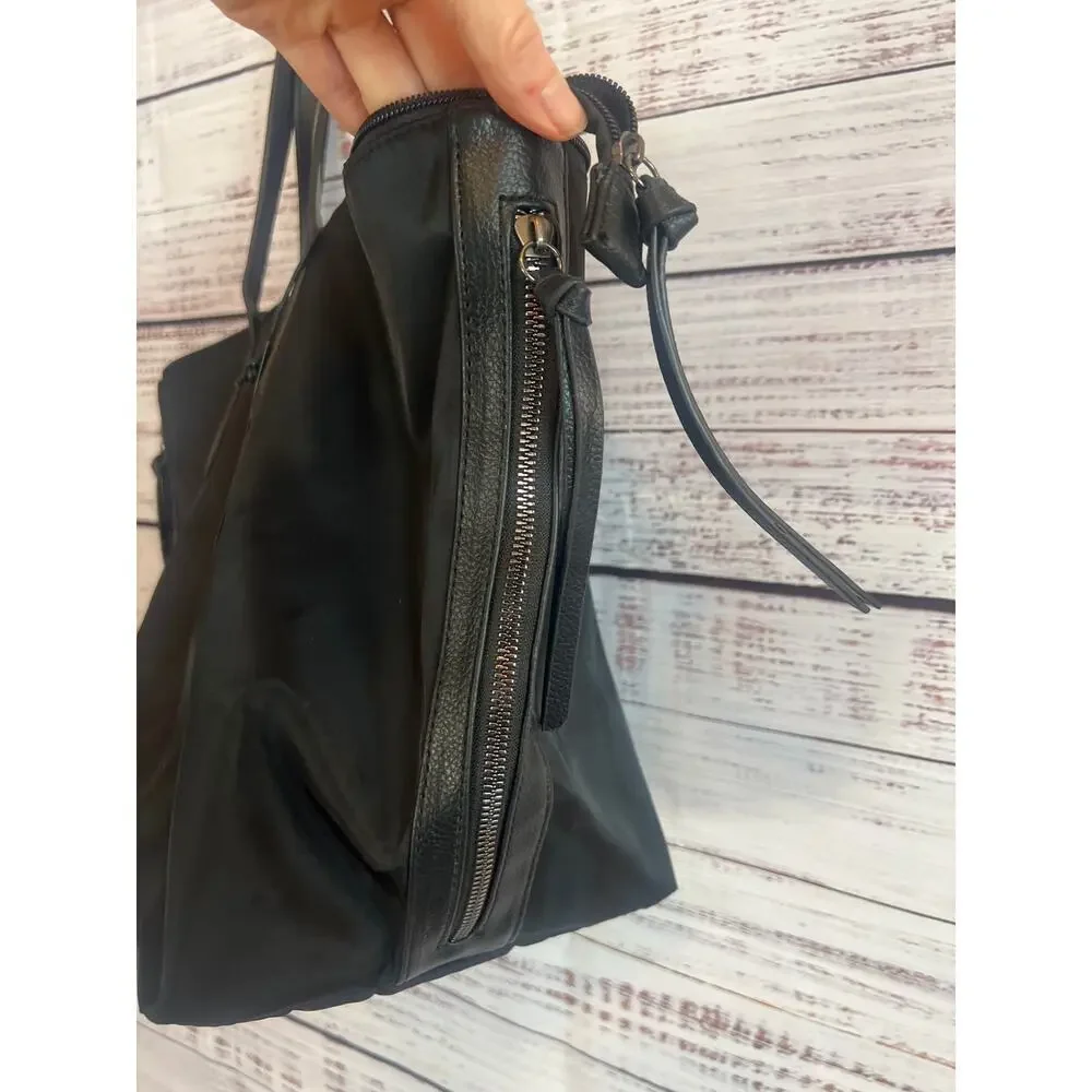 Botkier New York Bond Tote bag in black nylon with leather trim NWT